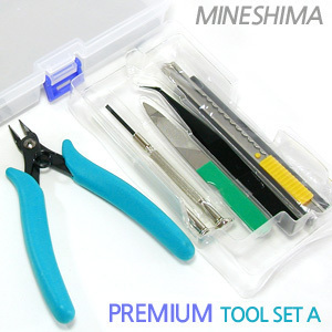 프리미엄 공구세트 tool set A [니퍼 드라이버 줄 핀셋 올파커터칼] MINESHIMA